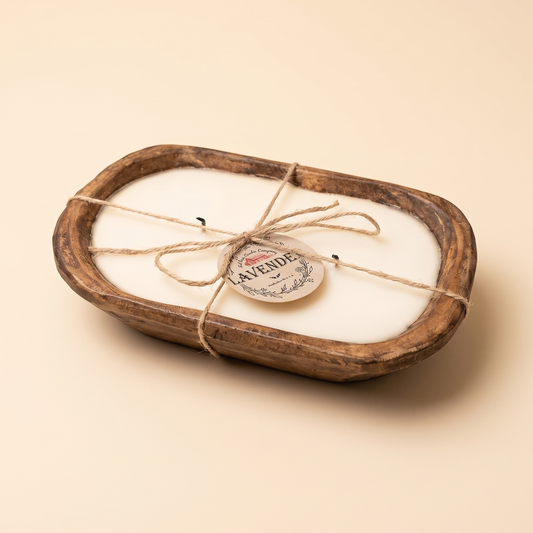 Wooden Bowl Scented Candle