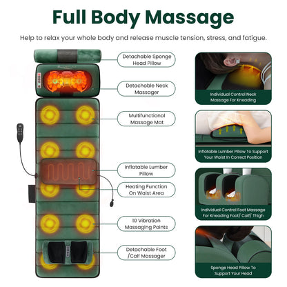 Full Body Massage Mat with Neck & Foot Massagers, photo 3
