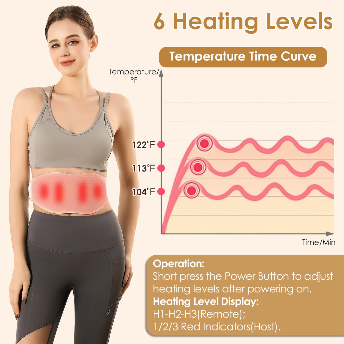 Cordless Back Heating Pad with Pulse Massage, photo 4
