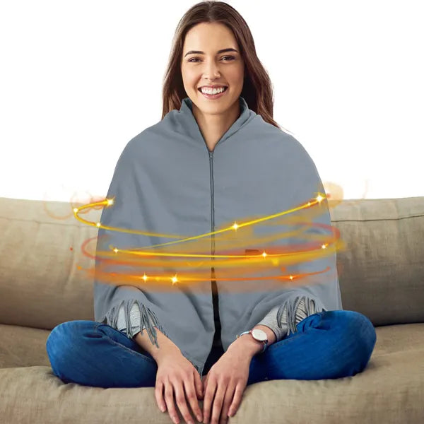 USB Heated Shawl Wrap with Tassels, photo 3