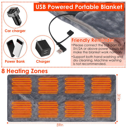 Wearable USB Heated Shawl with Zipper, photo 4