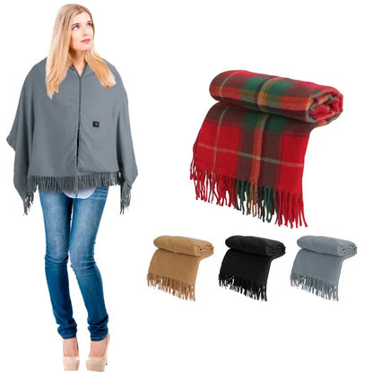 USB Heated Shawl Wrap with Tassels, photo 4