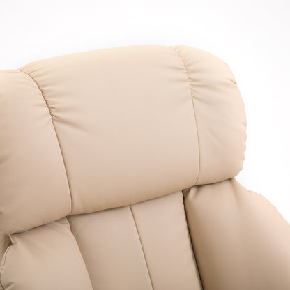 Vibrating Massage Recliner with Ottoman, Beige, photo 6