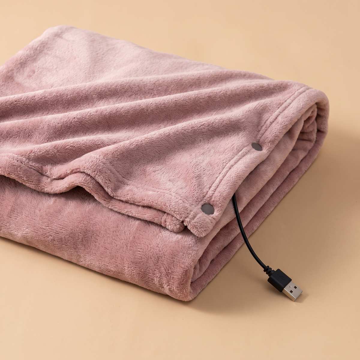 USB heated blanket in lotus pink