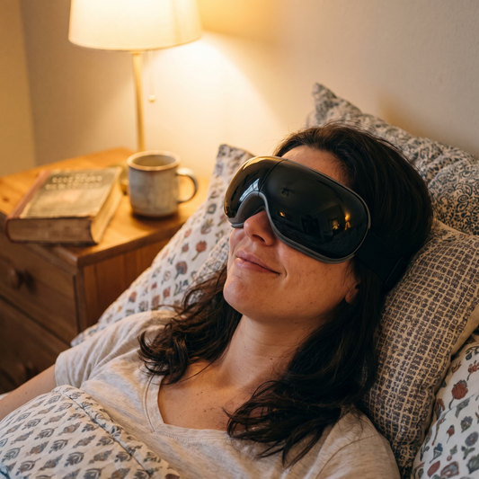 Eye massager used in bed
