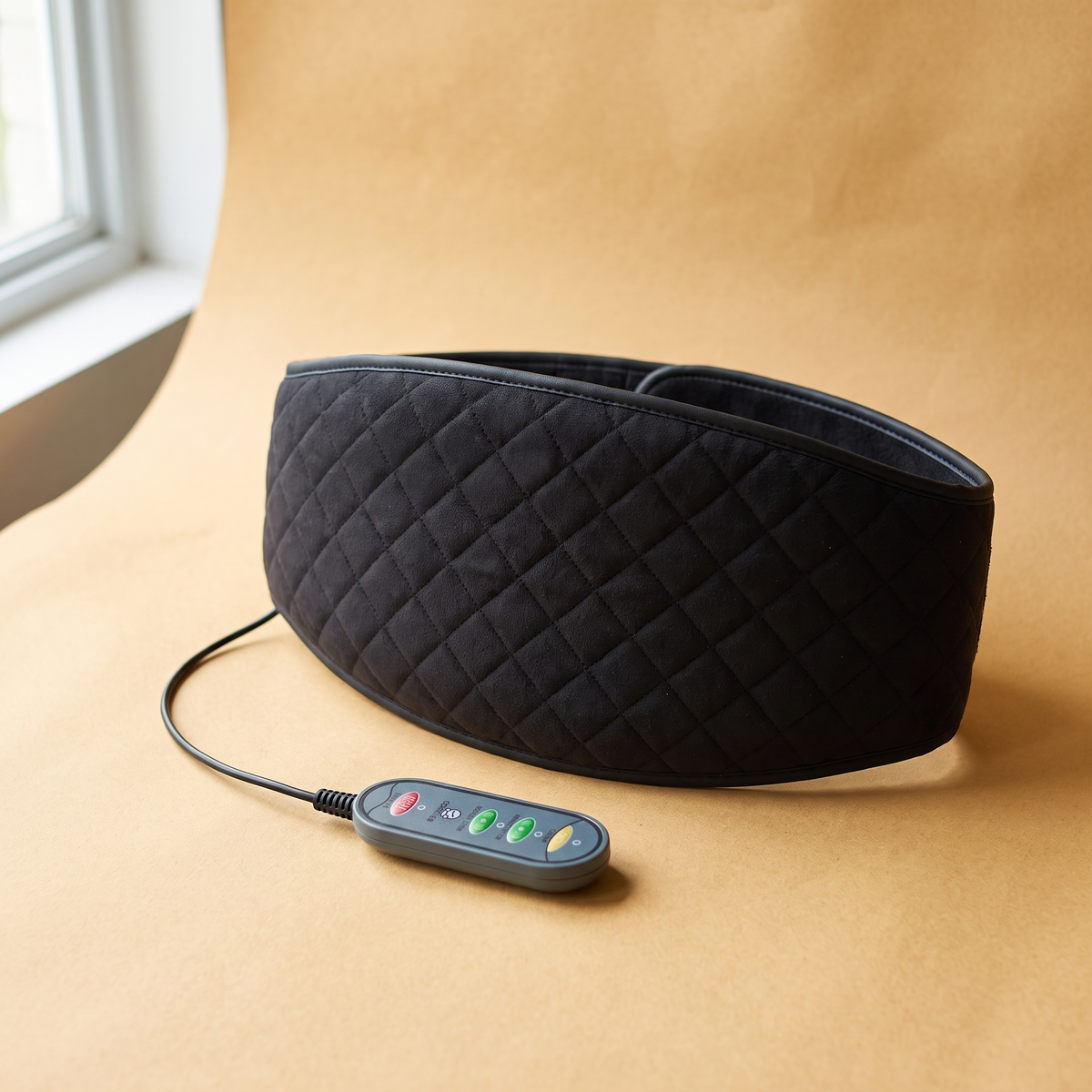 Heated waist massager with controller