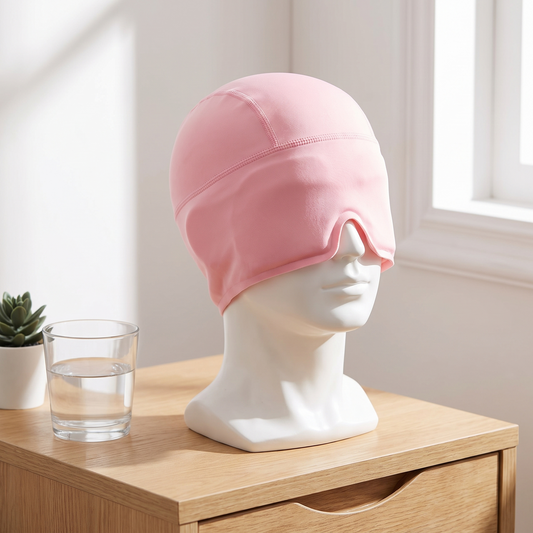 Pink cooling gel head wrap
