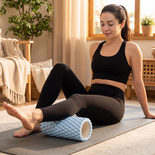 Foam Massage Roller in use