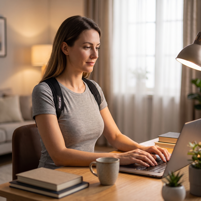 Adjustable Posture Support Strap in use