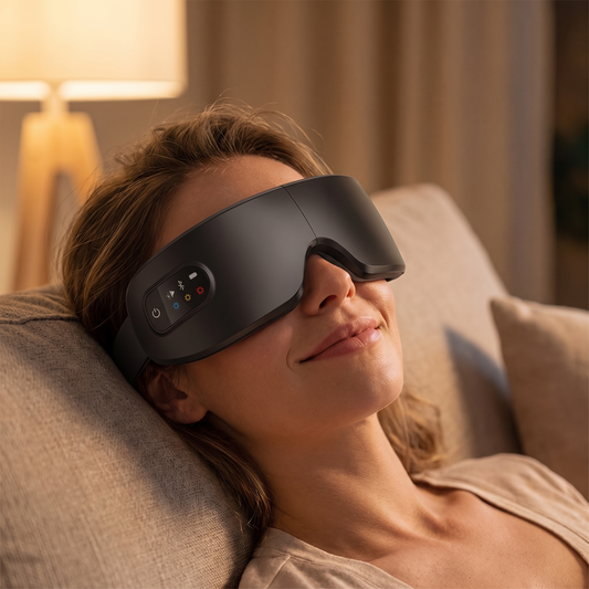 Heated Eye Massager with Music in use