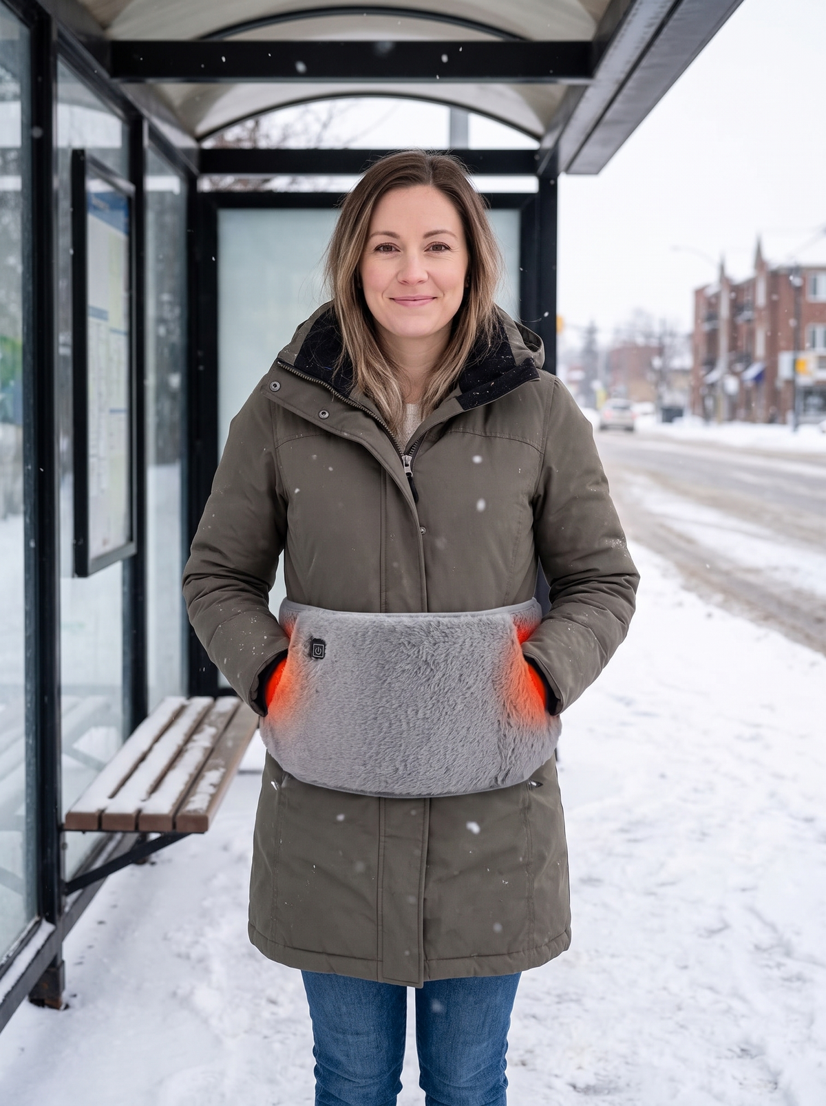 USB Heated Waist Belt with Hand Pockets lifestyle