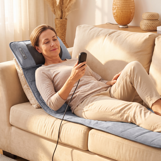 Heated Full Body Massage Mat in use