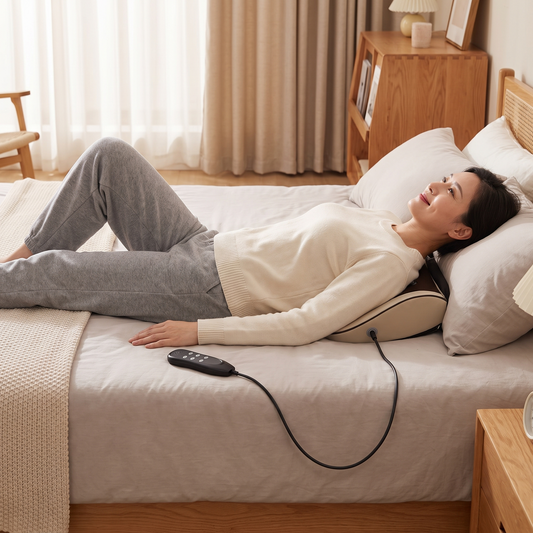 Heated Lumbar Support Massager in use