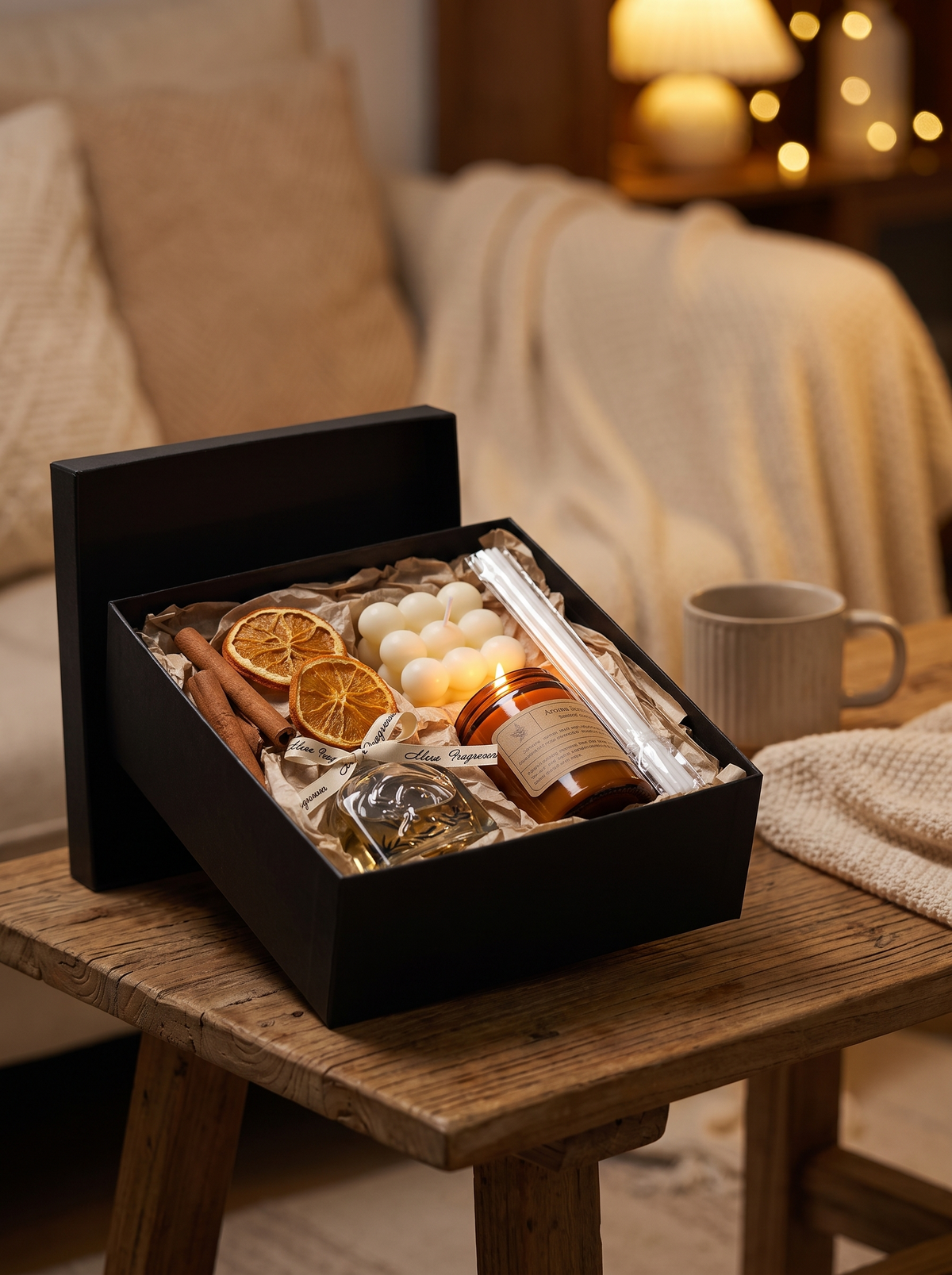 Aromatherapy Candle Gift Set in use