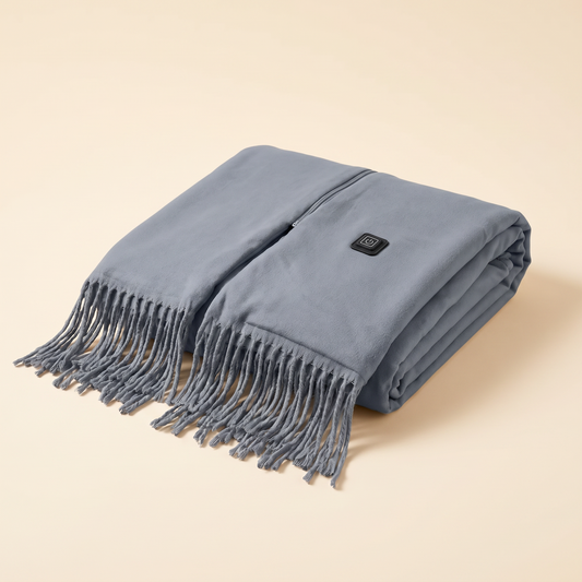 USB Heated Shawl Wrap with Tassels
