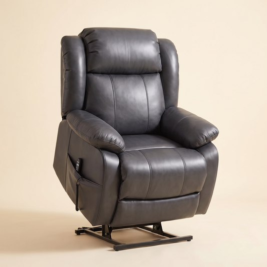 Power Lift Recliner with Massage and Heat, Grey